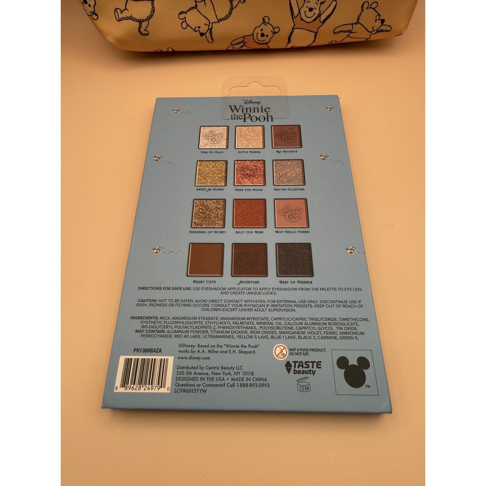 Disney Winnie the Pooh Taste Beauty Eyeshadow Palette Lip Oil Cosmetic Bag Set - Picture 9 of 14